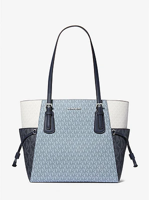 Voyager Large Color-Block Signature Logo Tote Bag