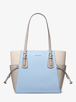 Bolso tote Voyager grande de bloques color con logotipo la marca