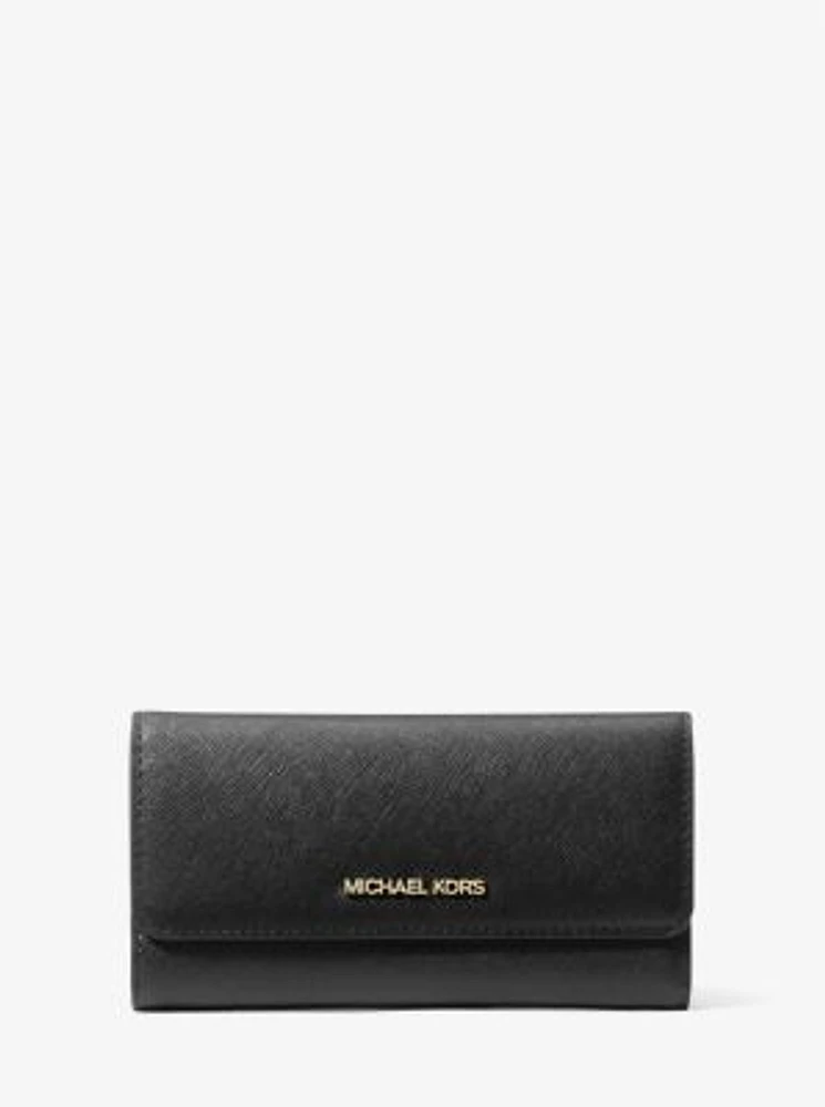 Jet Set Travel Crossgrain Leather Tri-Fold Wallet