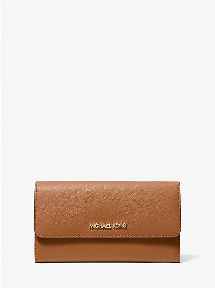 Jet Set Travel Crossgrain Leather Tri-Fold Wallet