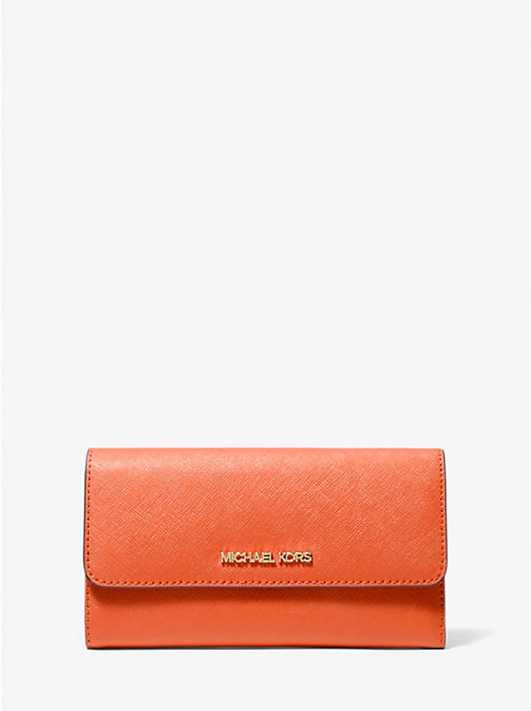 Jet Set Travel Crossgrain Leather Tri-Fold Wallet