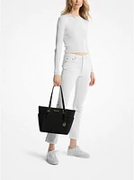 Charlotte Large Saffiano Leather Top-Zip Tote Bag