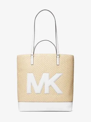 Kelli Large Logo Straw Tote Bag