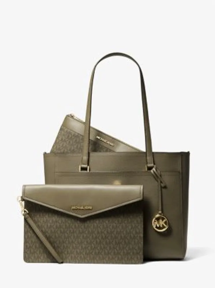 Michael Kors Maisie Medium Pebbled Leather 3-in-1 Crossbody Bag in Buff  Multi unboxing 