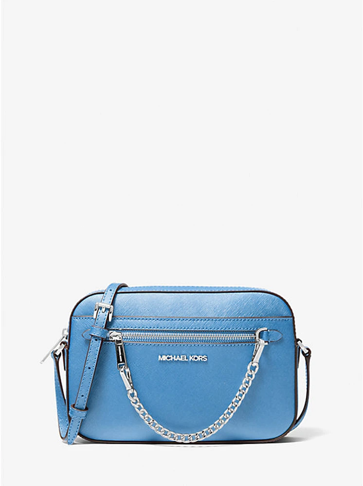 Bolsa cruzada Jet Set grande de piel Saffiano