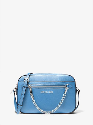 Bolsa cruzada Jet Set grande de piel Saffiano