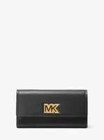 Mimi Large Saffiano Leather Bi-Fold Wallet