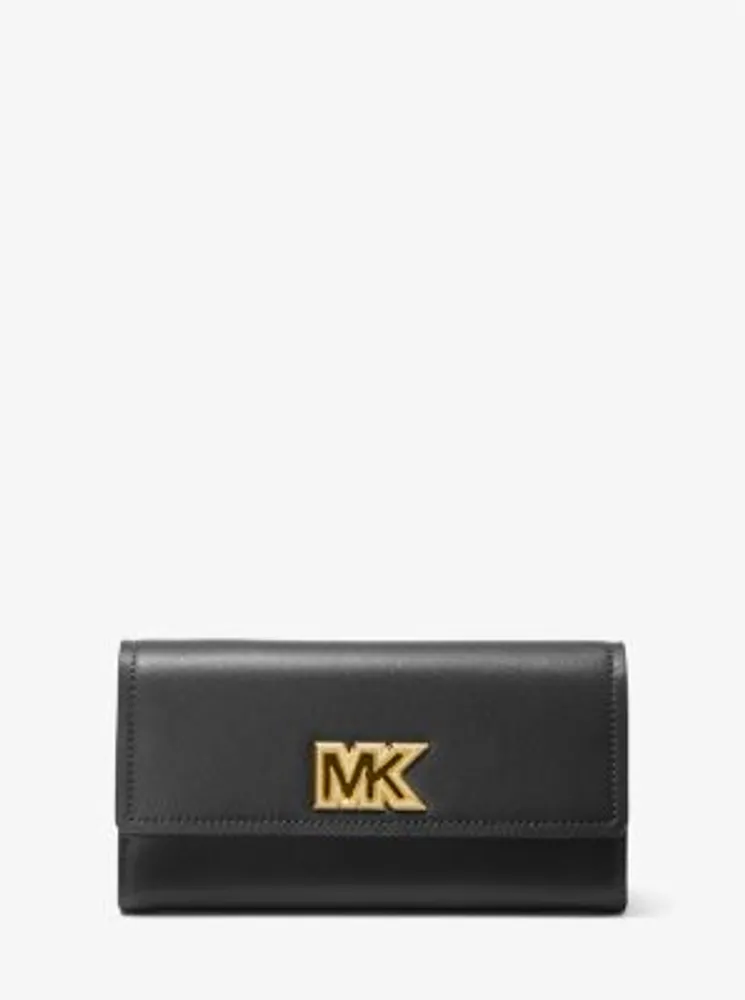 Mimi Large Saffiano Leather Bi-Fold Wallet