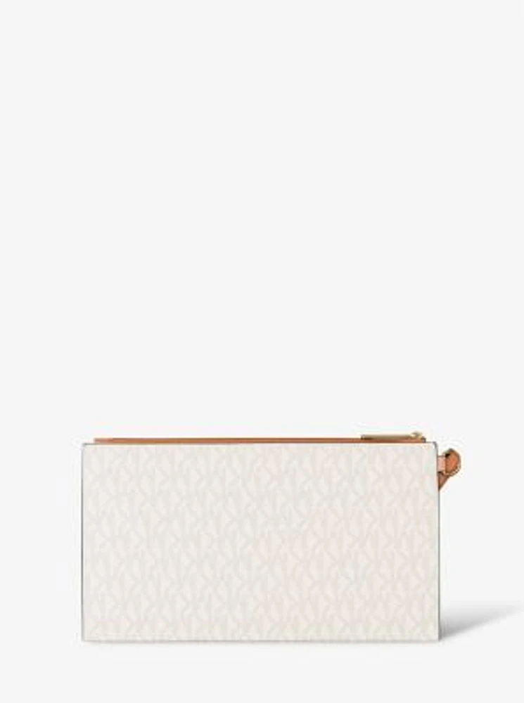 Jet Set Large Signature Logo Wristlet
