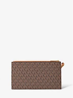 Jet Set Large Signature Logo Wristlet