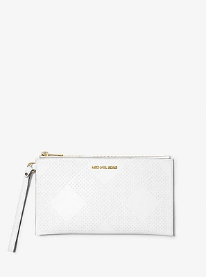 Jet Set Travel Large Perforated Wristlet