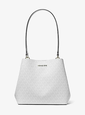 Pratt Medium Signature Logo Shoulder Bag