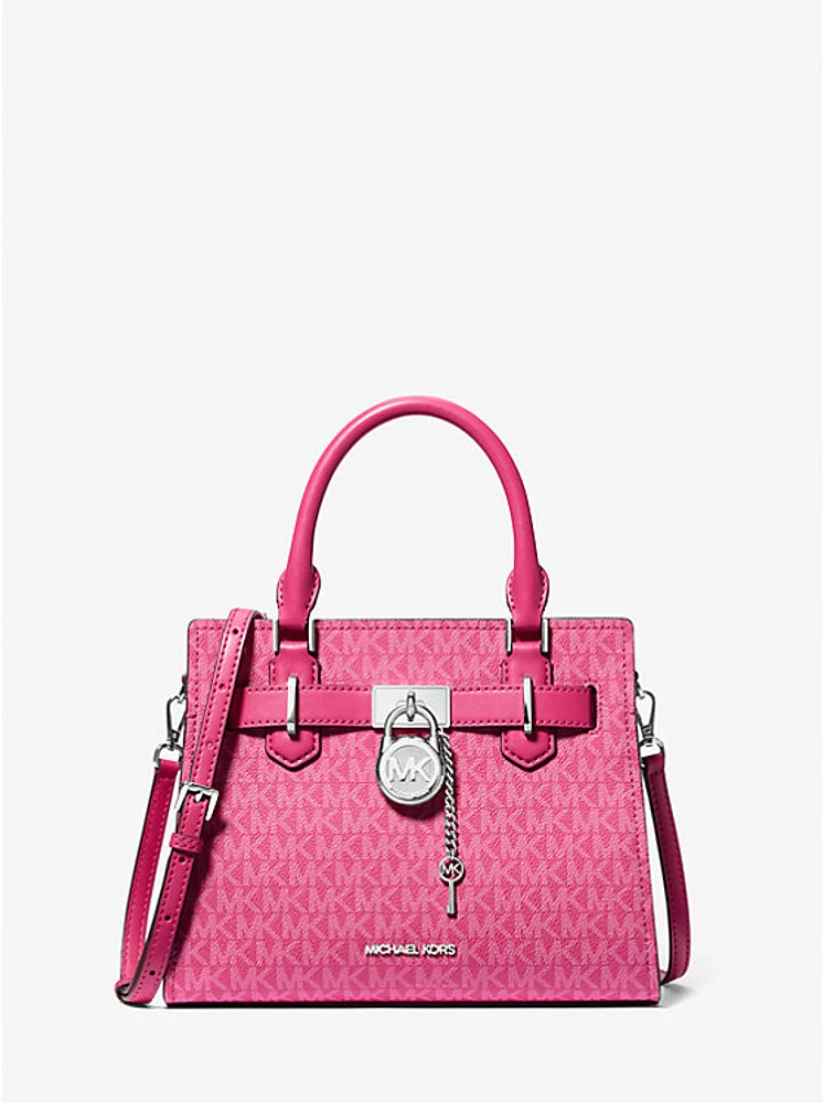 Bolso satchel Hamilton pequeño con logotipo exclusivo
