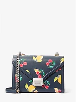 Whitney Medium Sequined Fruit Print Shoulder Bag