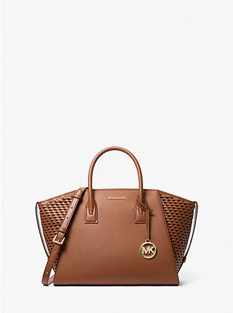 Avril Large Woven Satchel