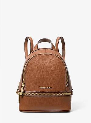 Rhea Extra-Small Pebbled Leather Backpack