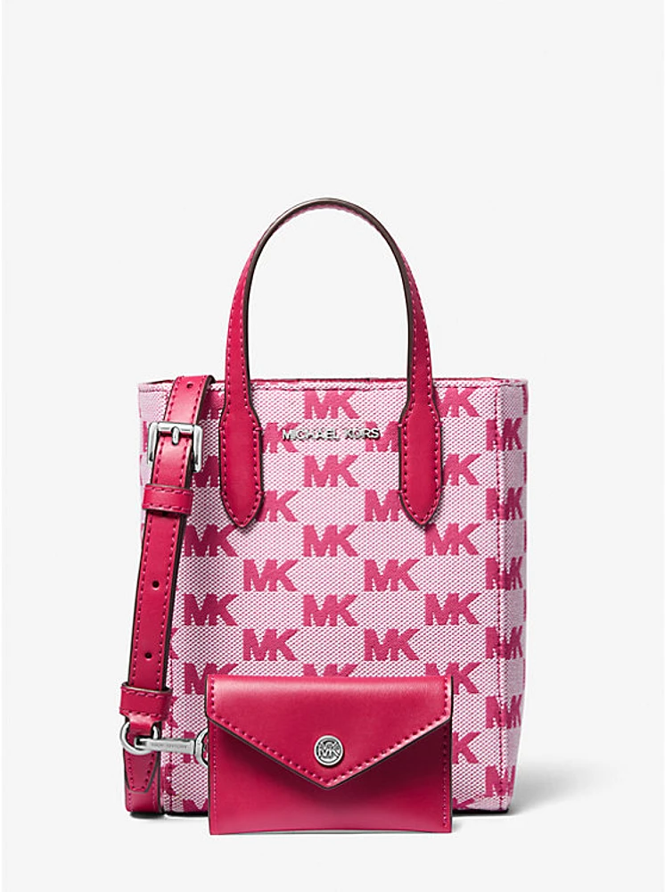Vincent Extra-Small Logo Jacquard Convertible Tote Bag With Card Case