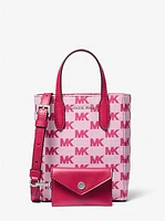Vincent Extra-Small Logo Jacquard Convertible Tote Bag With Card Case
