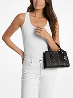 Sheila Small Studded Patchwork and Signature Logo Satchel