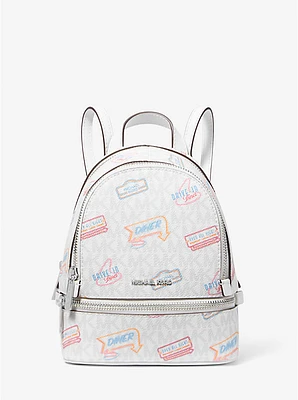 Rhea Extra-Small Printed Signature Logo Backpack