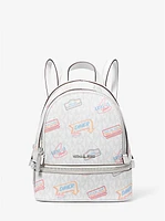 Rhea Extra-Small Printed Signature Logo Backpack