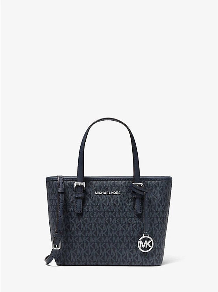 Jet Set Travel -Small Logo Top-Zip Tote Bag