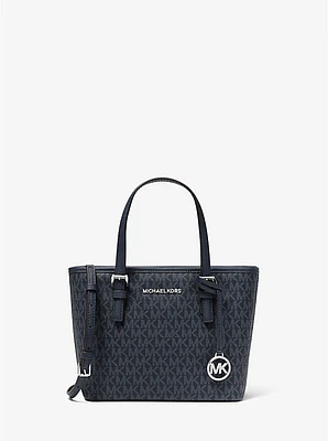 Jet Set Travel -Small Logo Top-Zip Tote Bag