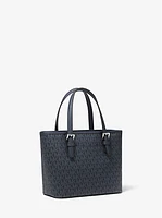 Jet Set Travel -Small Logo Top-Zip Tote Bag