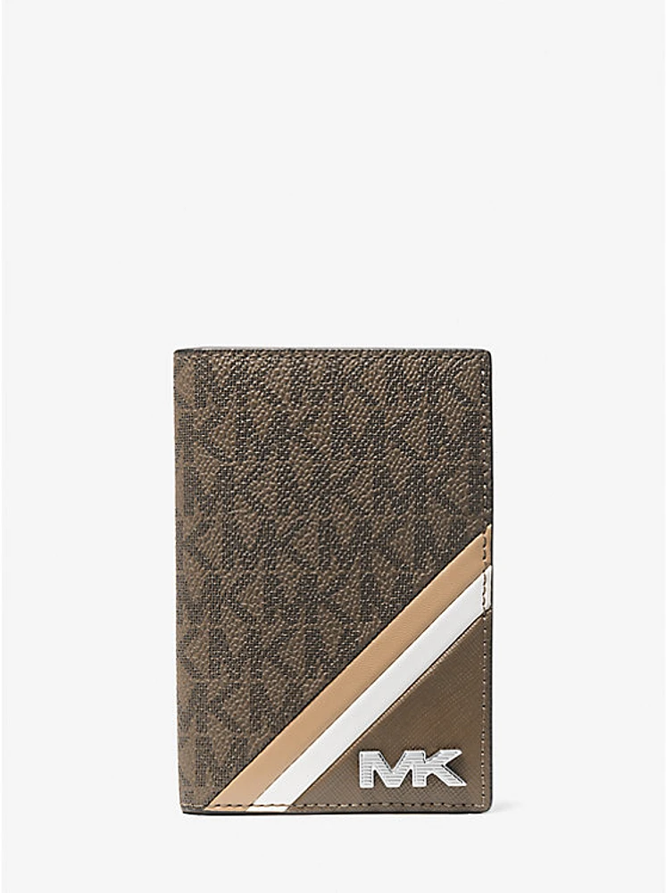 Rivington Striped Logo Bi-Fold Card Case