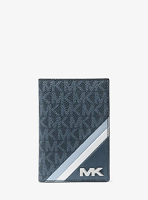 Rivington Striped Logo Bi-Fold Card Case