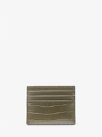 Rivington Crocodile-Embossed Tall Card Case