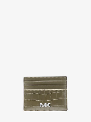 Rivington Crocodile-Embossed Tall Card Case