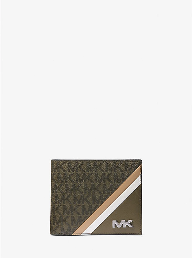 Rivington Striped Logo Billfold Wallet With Coin Pouch