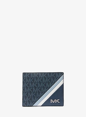 Rivington Striped Logo Billfold Wallet With Coin Pouch