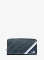 Rivington Signature Logo Striped Zip-Around Wallet