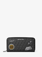 Cooper Embellished Logo Zip-Around Wallet