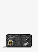 Cooper Embellished Logo Zip-Around Wallet