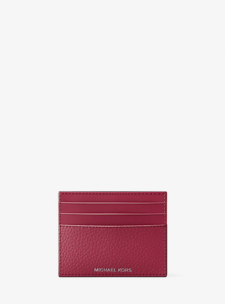 Cooper Pebbled Leather Tall Card Case