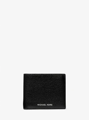 Cooper Pebbled Leather Billfold Wallet With Coin Pouch