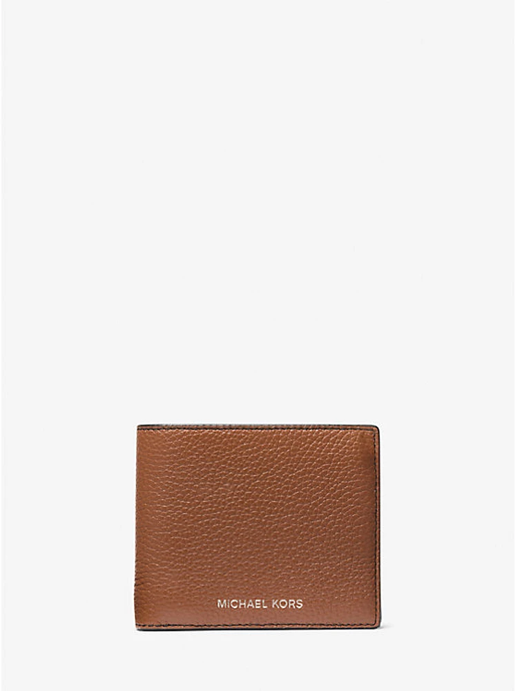 Cooper Pebbled Leather Billfold Wallet With Coin Pouch