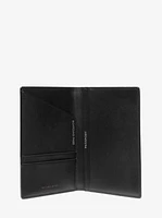 Pebbled Leather Passport Wallet