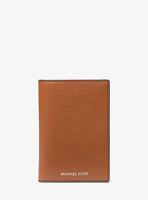 Pebbled Leather Passport Wallet