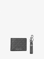 Logo Wallet and Key Chain Gift Set