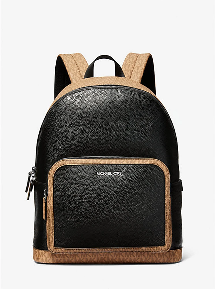 Cooper Pebbled Leather and Signature Logo Backpack