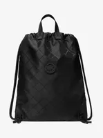 Logo Print Drawstring Backpack