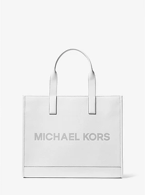 Bolso tote Cooper de piel granulada con logotipo en relieve
