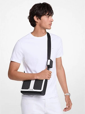 Cooper Color-Block Signature Logo Crossbody Bag with Pouch