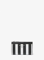 Jet Set Charm Striped Card Case