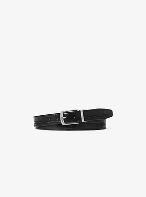 Reversible Leather and Snake Embossed Belt