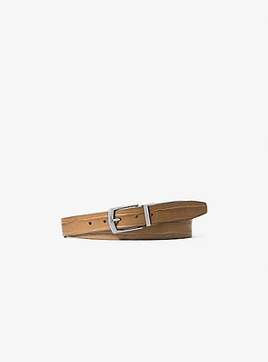 Reversible Leather and Snake Embossed Belt